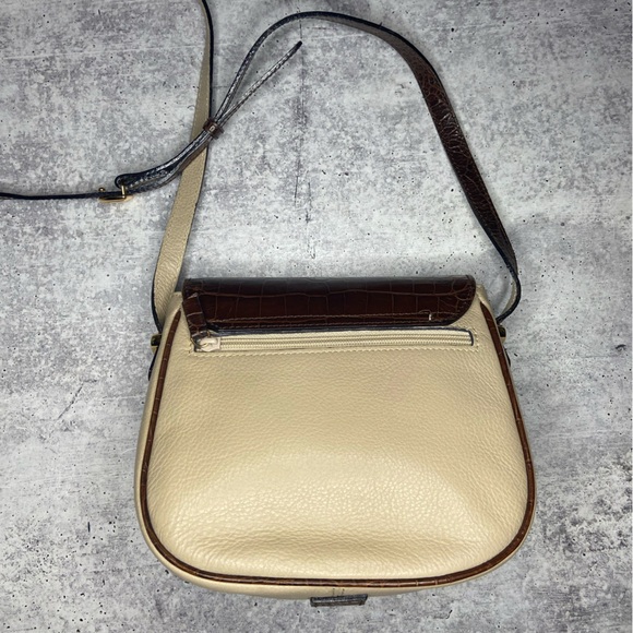 Vintage Bally Leather Cream Croc Gold Hardware Crossbody Bag - Picture 4 of 12